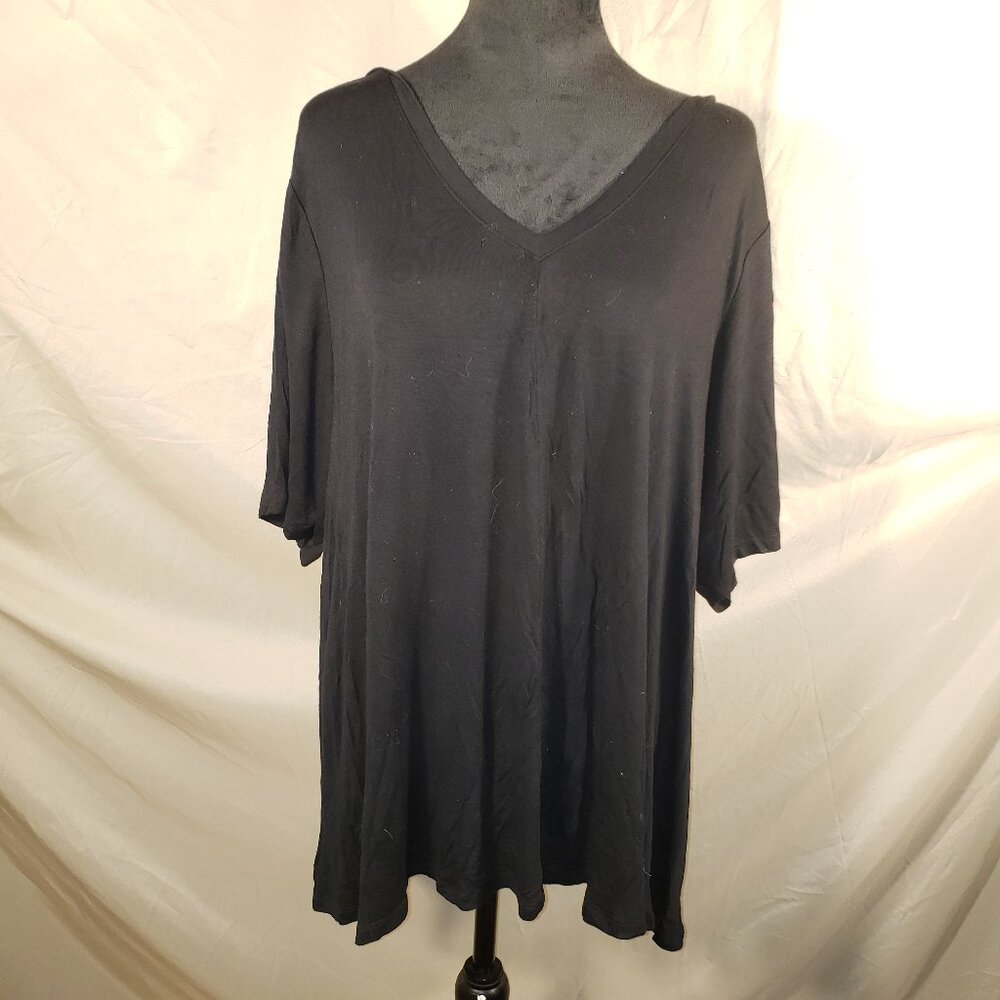 Lane Bryant Women's Black 3/4 Sleeve Top - 18/20